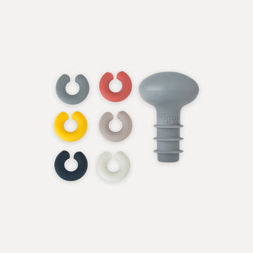 Ensemble de bouchon de bouteille et 6 marque-verres