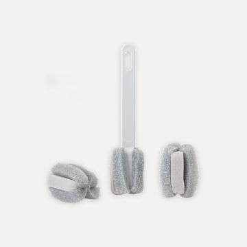 Set di spugne per lavabicchieri e pulibottiglie con 2 ricariche