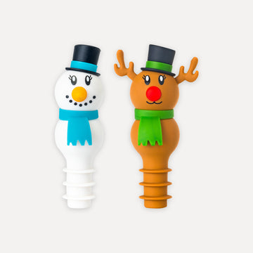Set de 2 bouchons de bouteilles Noël