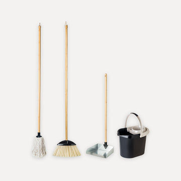 Set of 4 pieces with natural cotton and bamboo