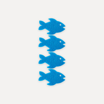 Pack of 4 sponges with fish design