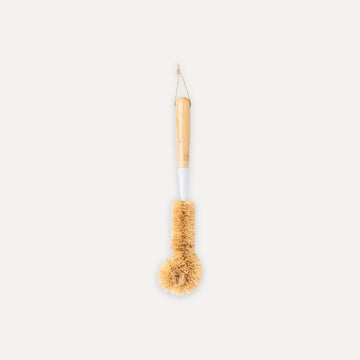 Brosse nettoyante pour bouteilles et verres en coco et bambou