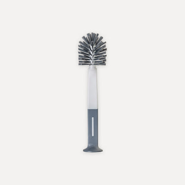 Bottle cleaning brush and glass washer with suction cup