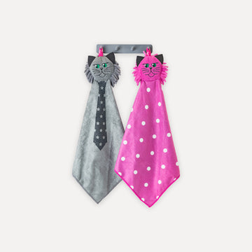 Set di 2 asciugamani in microfibra e appendiabiti