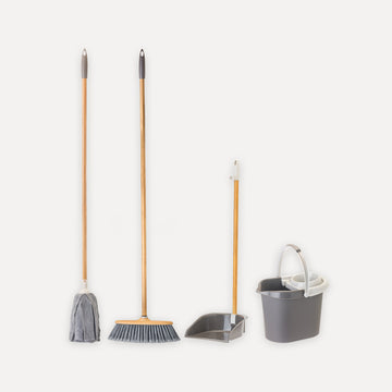 Ensemble de 4 pièces avec mop en microfibre