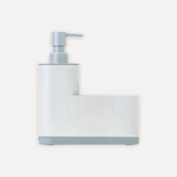 Sustainable sink organizer set with soap dispenser