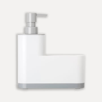 Sink organizer with soap dispenser