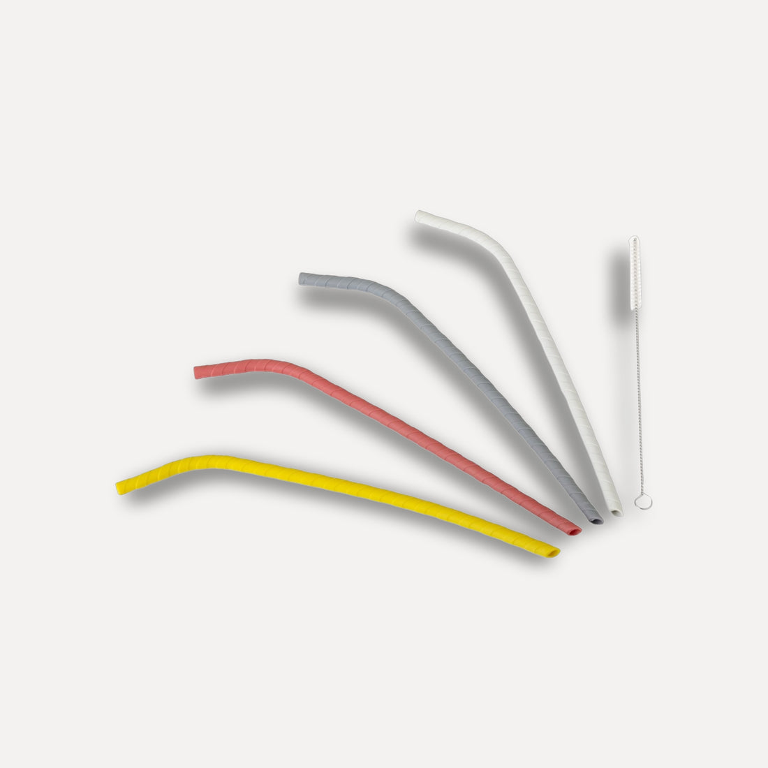 Set of 4 straws and cleaning brush