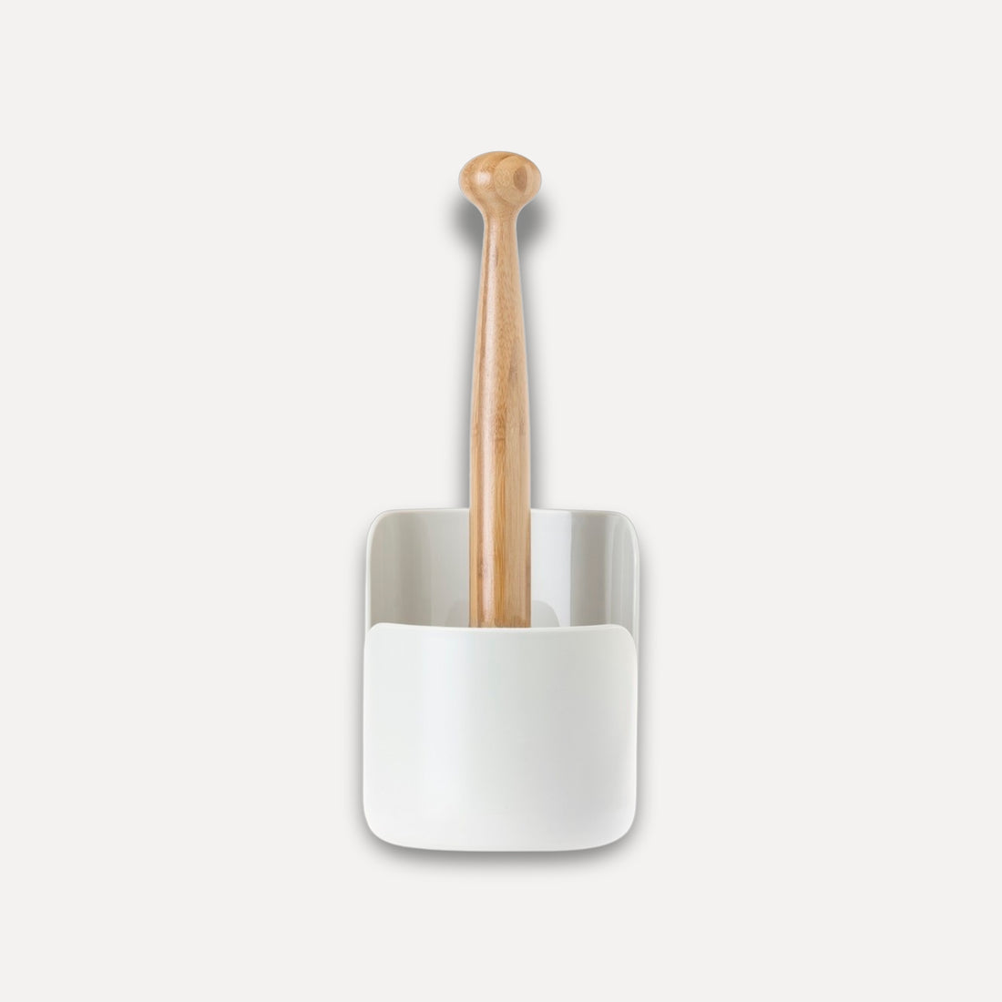 Kitchen paper towel holder with bamboo handle