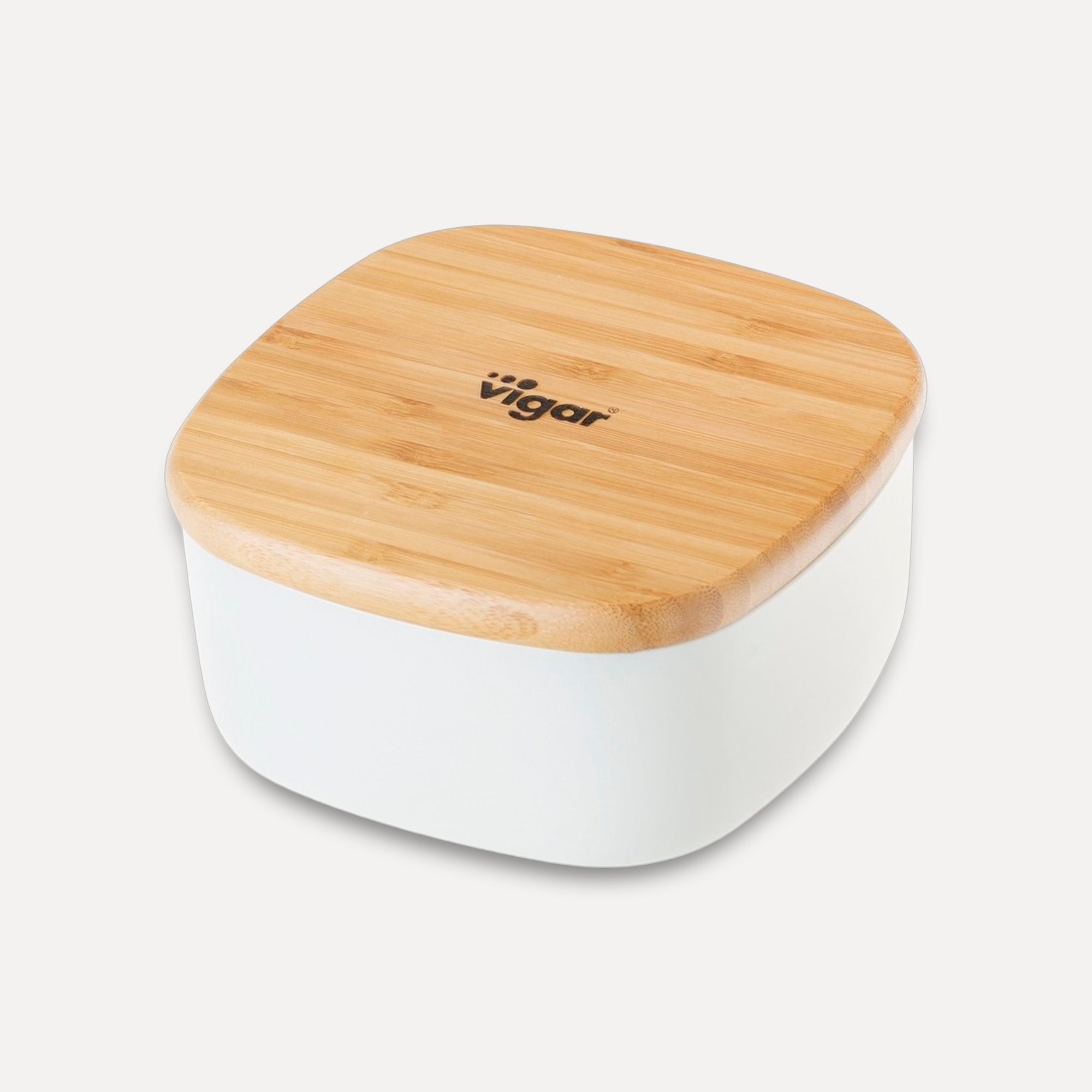 Small food container with bamboo lid