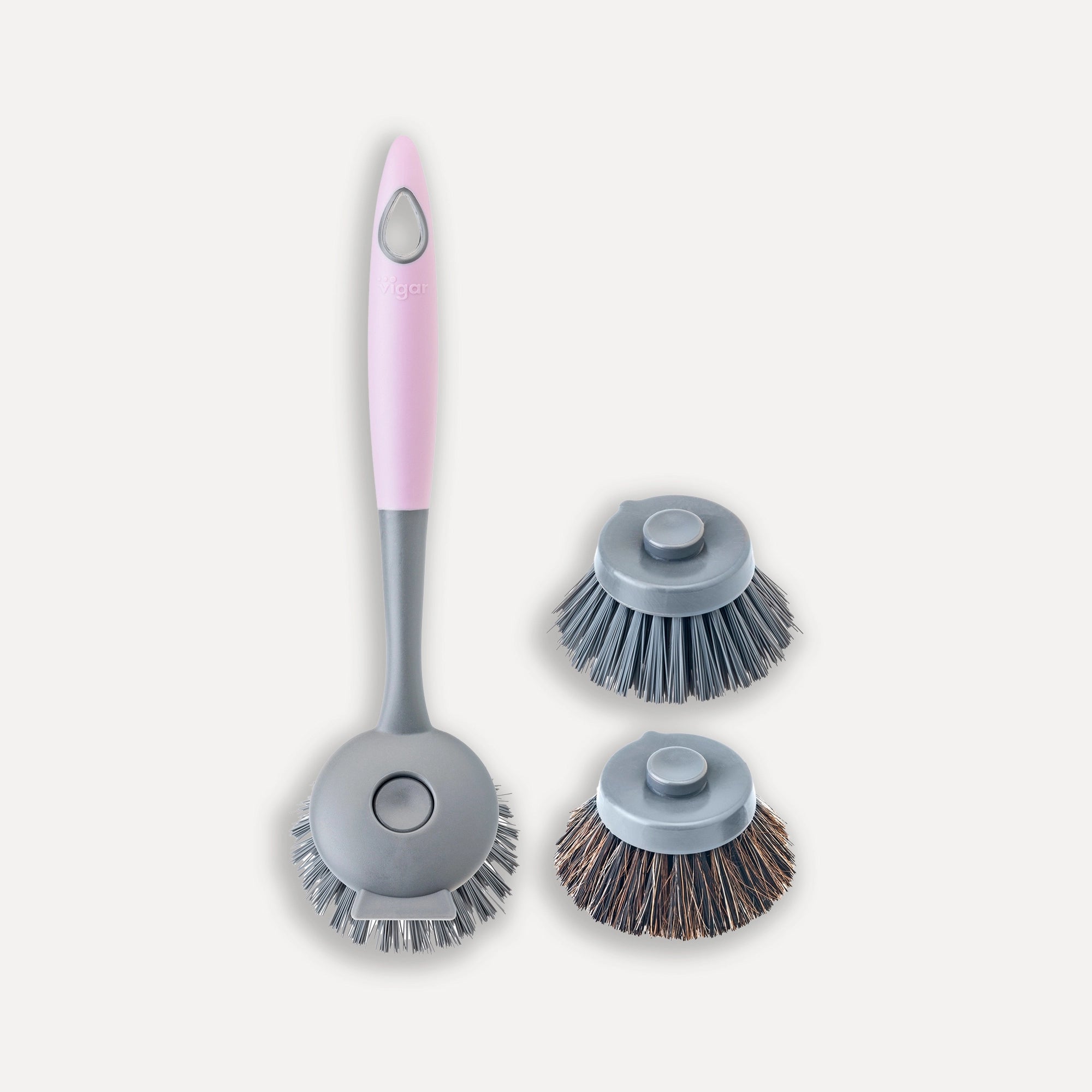 Set de brosse à vaisselle interchangeable avec 2 recharges