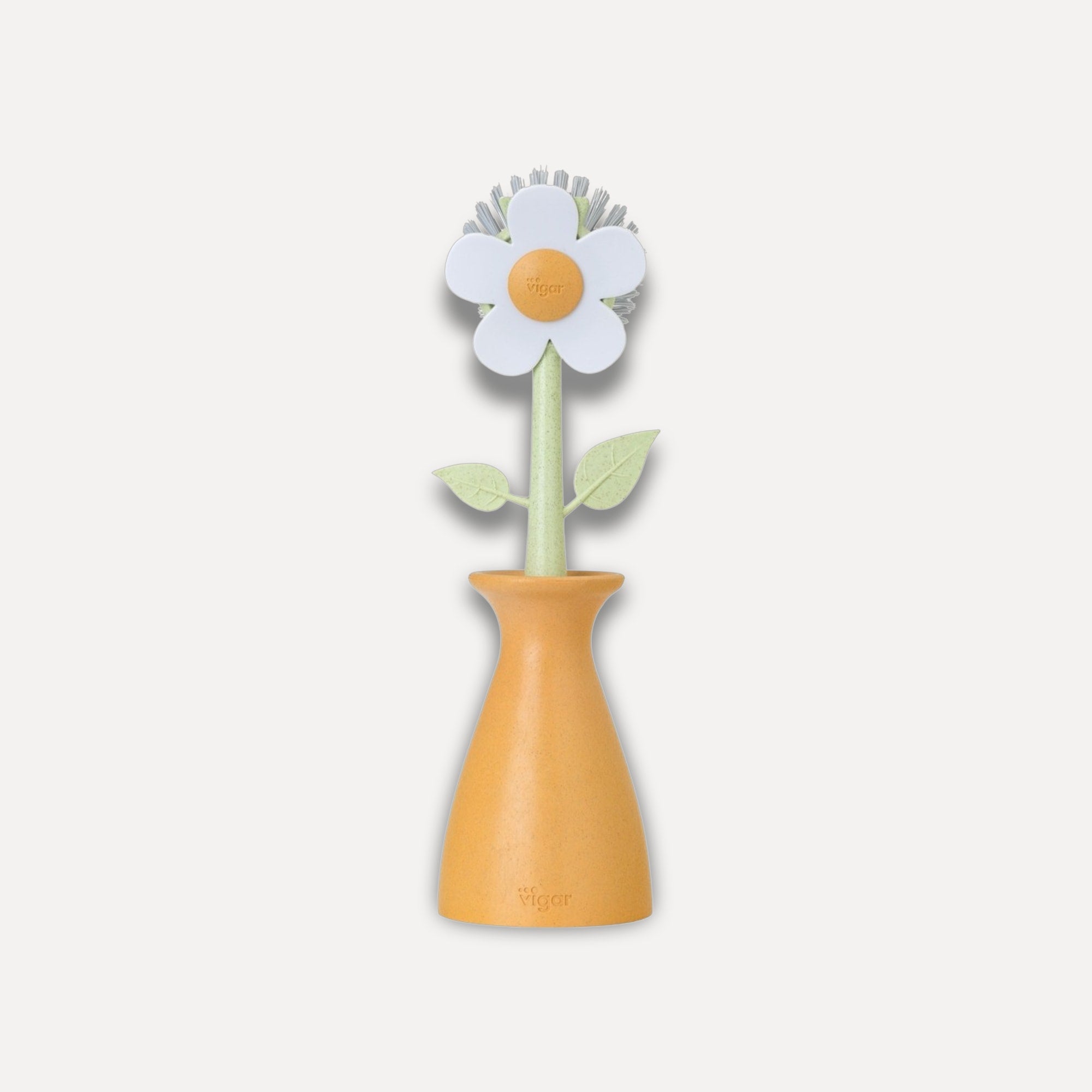 Sustainable design dishwashing brush with vase