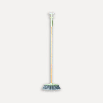 Broom with bamboo handle