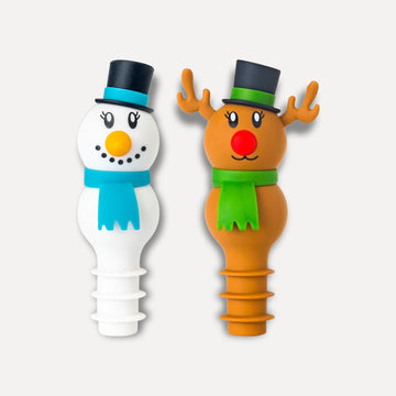 Set of 2 bottle stoppers Christmas