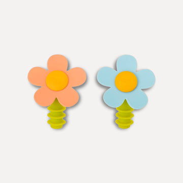 Set de 2 tapones de botellas Flower Power