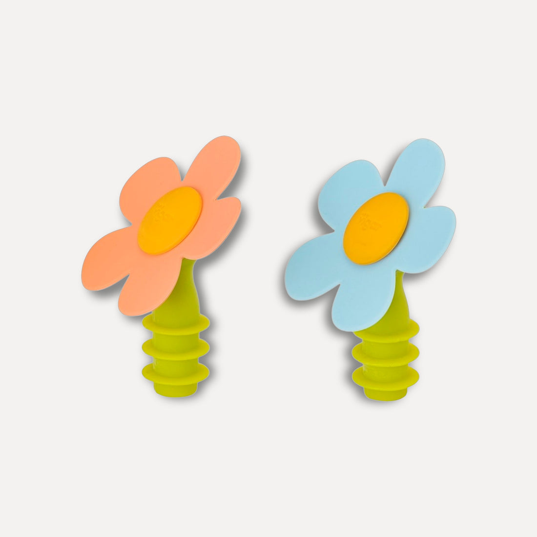 Set de 2 bouchons de bouteilles Flower Power