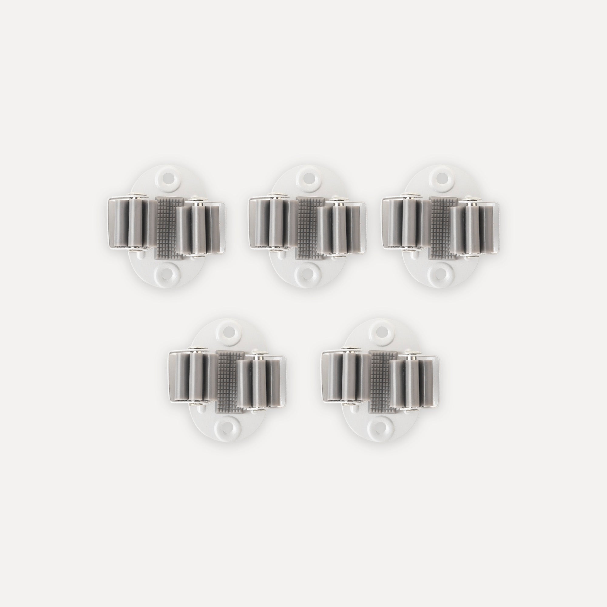 Pack of 5 metal broom holders