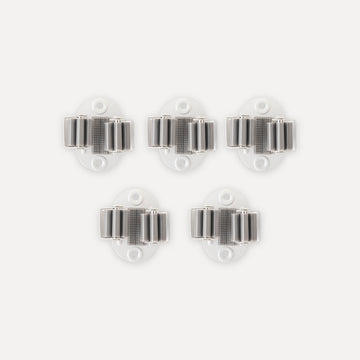 Pack of 5 metal broom holders