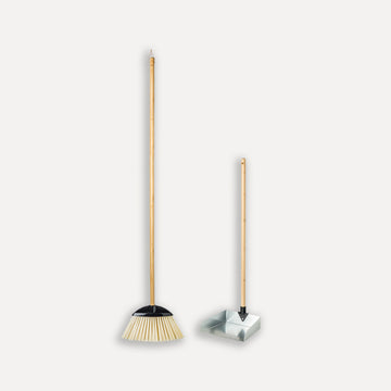 Broom and metal dustpan set