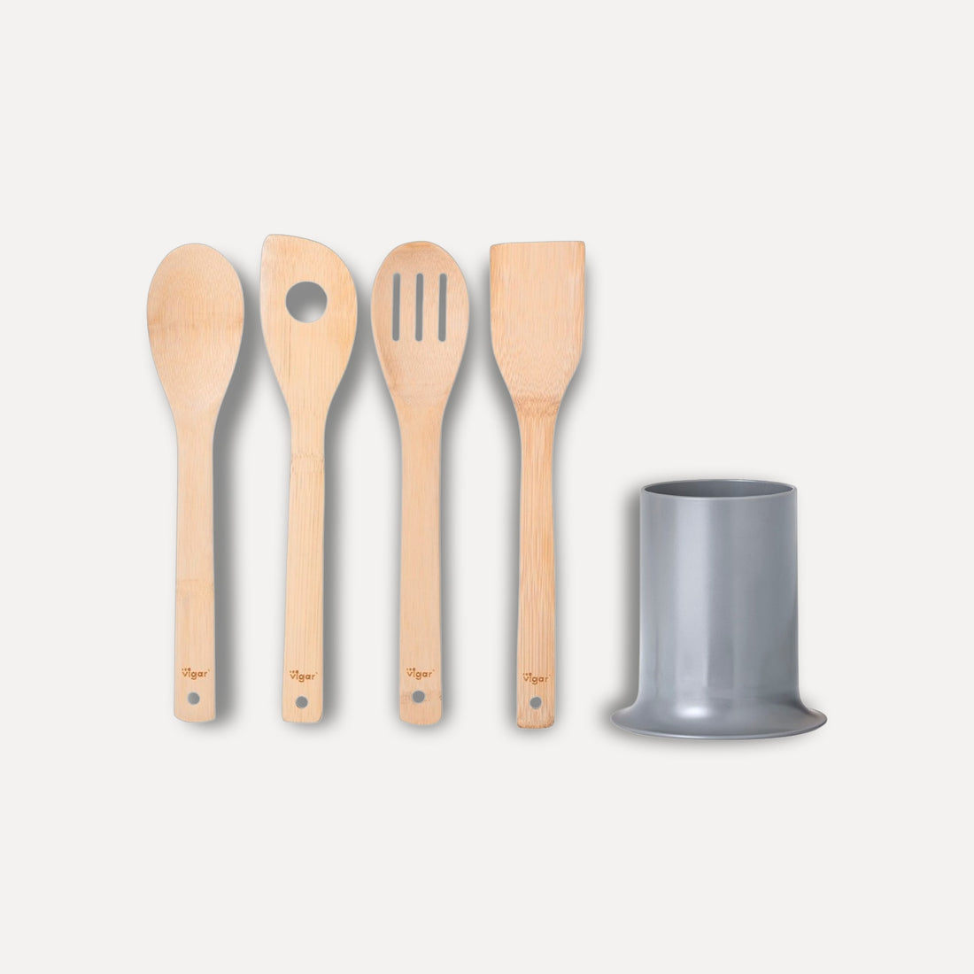 Kitchen utensil holder with 4 utensils