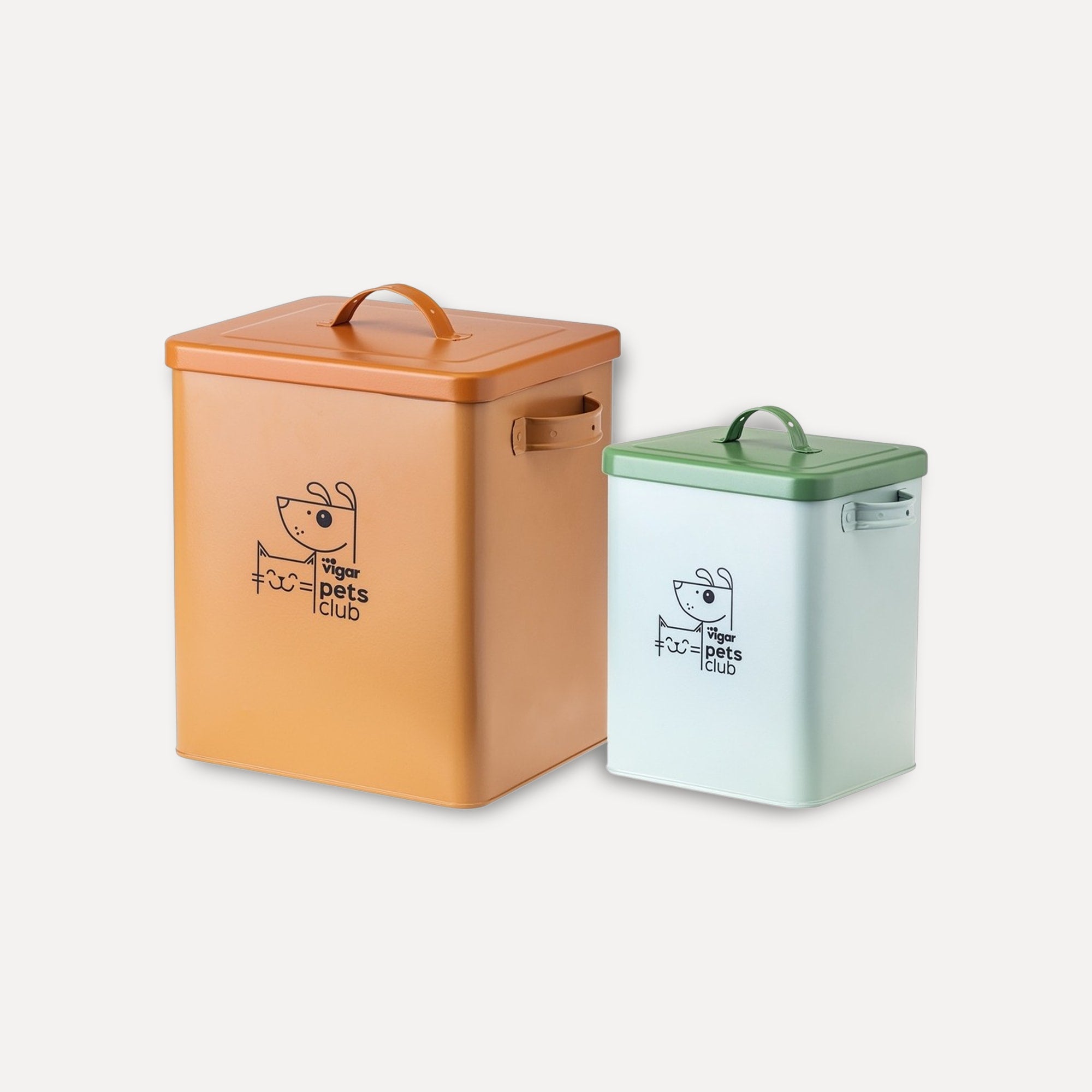 Set of 2 feed storage containers