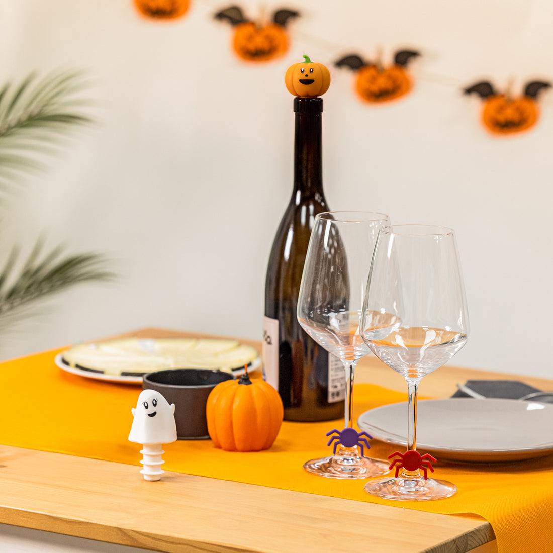 Set de 2 tapones de botellas Halloween