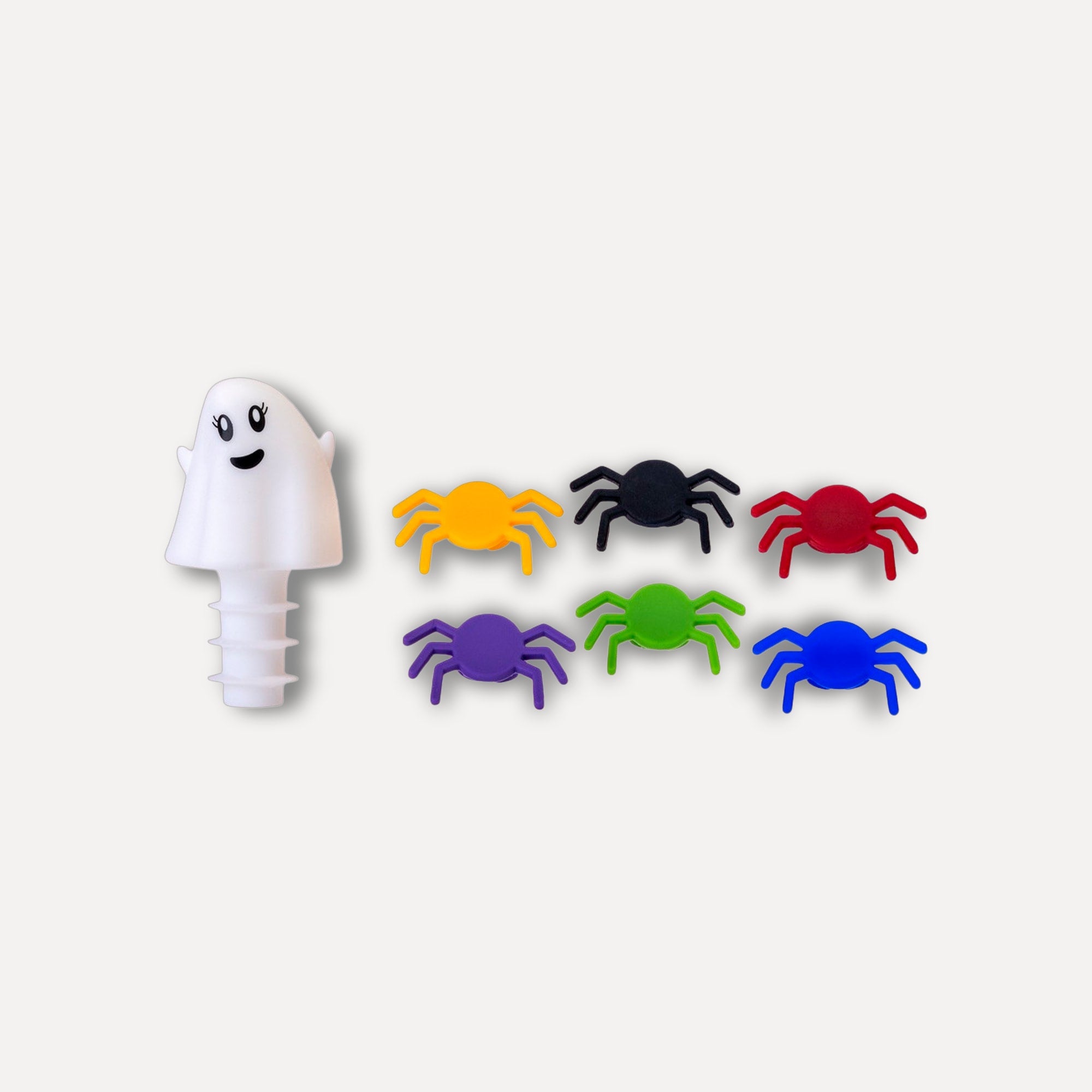 Silicone ghost stopper set and 6 spider glass markers