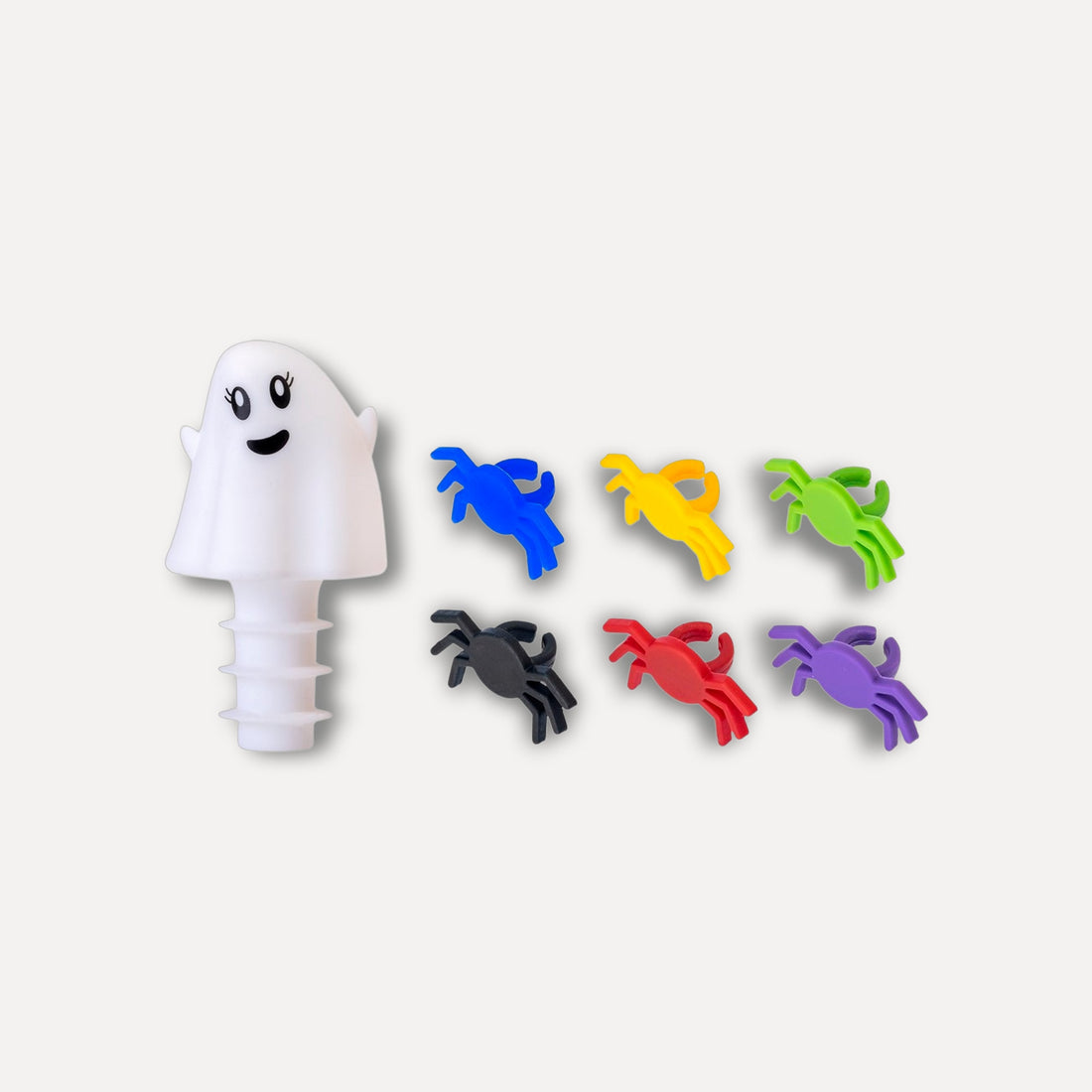 Silicone ghost stopper set and 6 spider glass markers