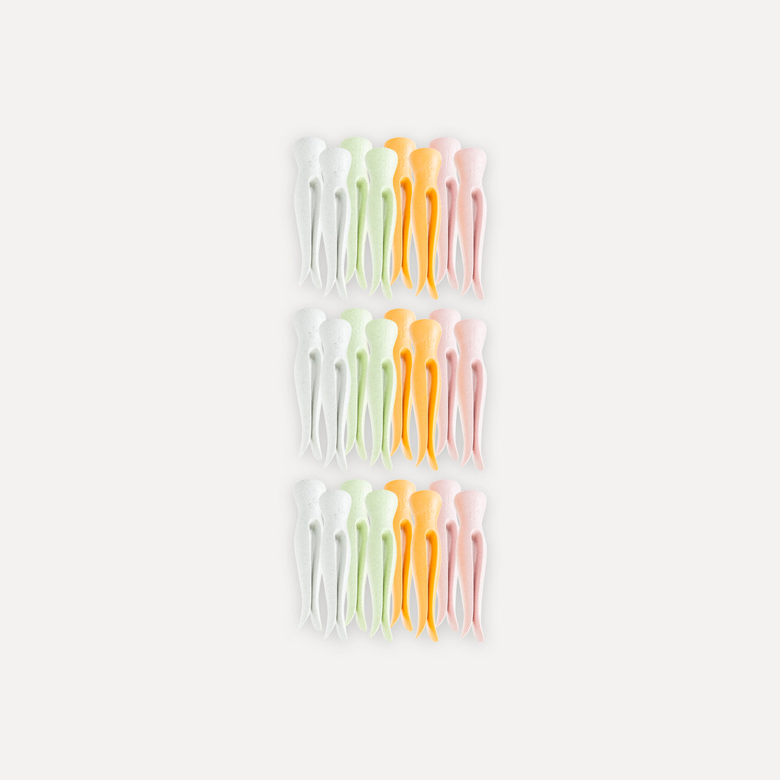 24 pinzas de ropa con cesto de saco