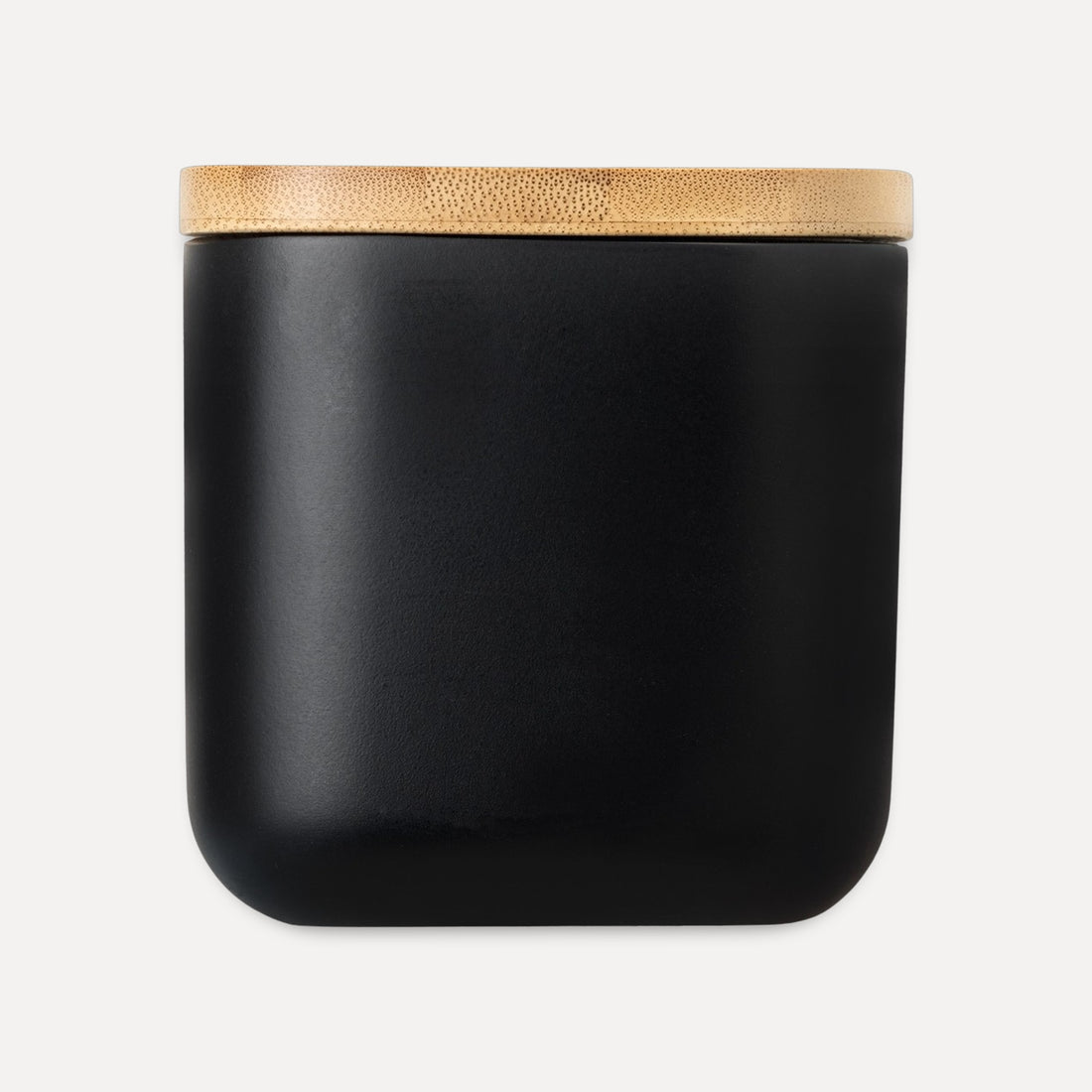 Square bath container with bamboo lid