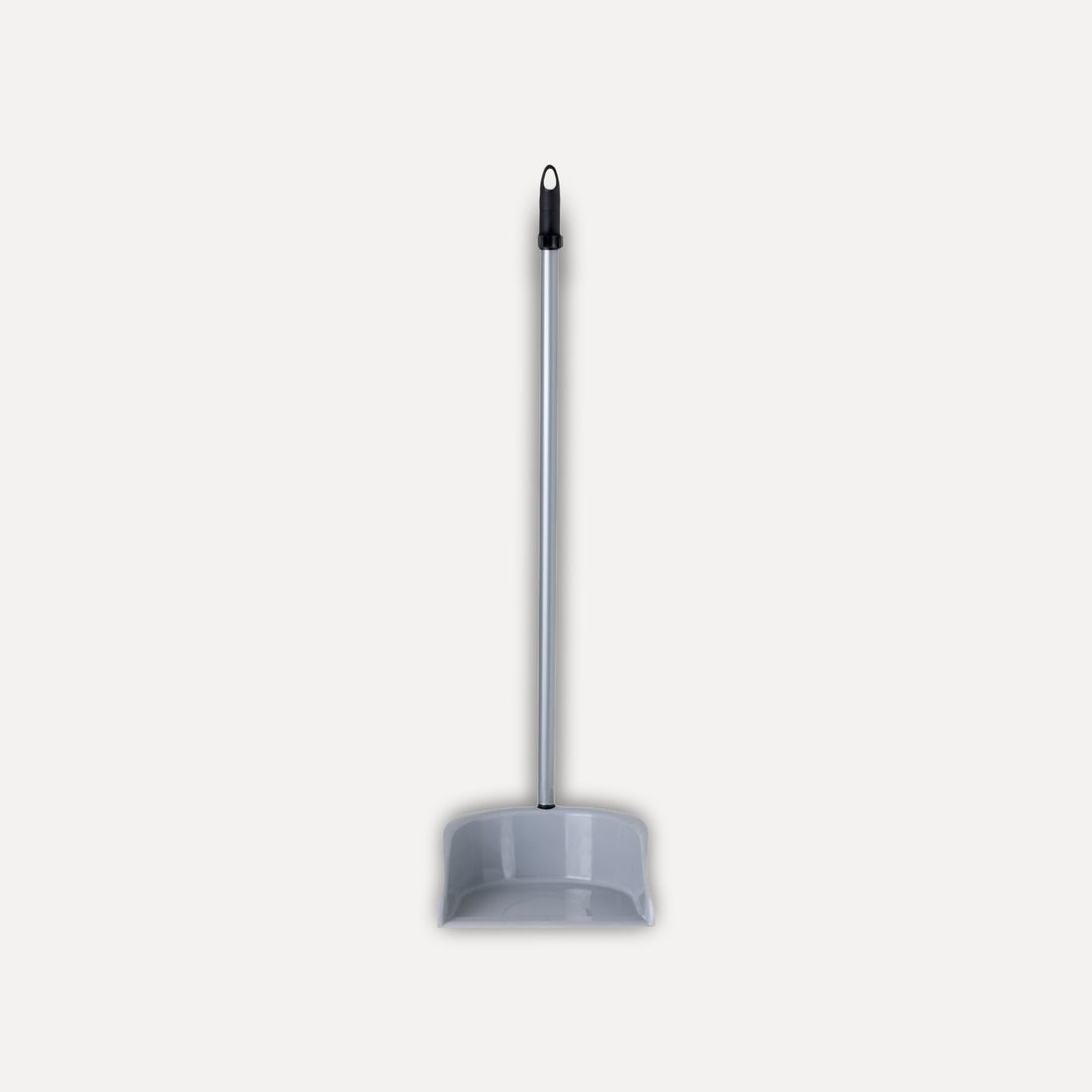 Anti-tip dustpan with handle