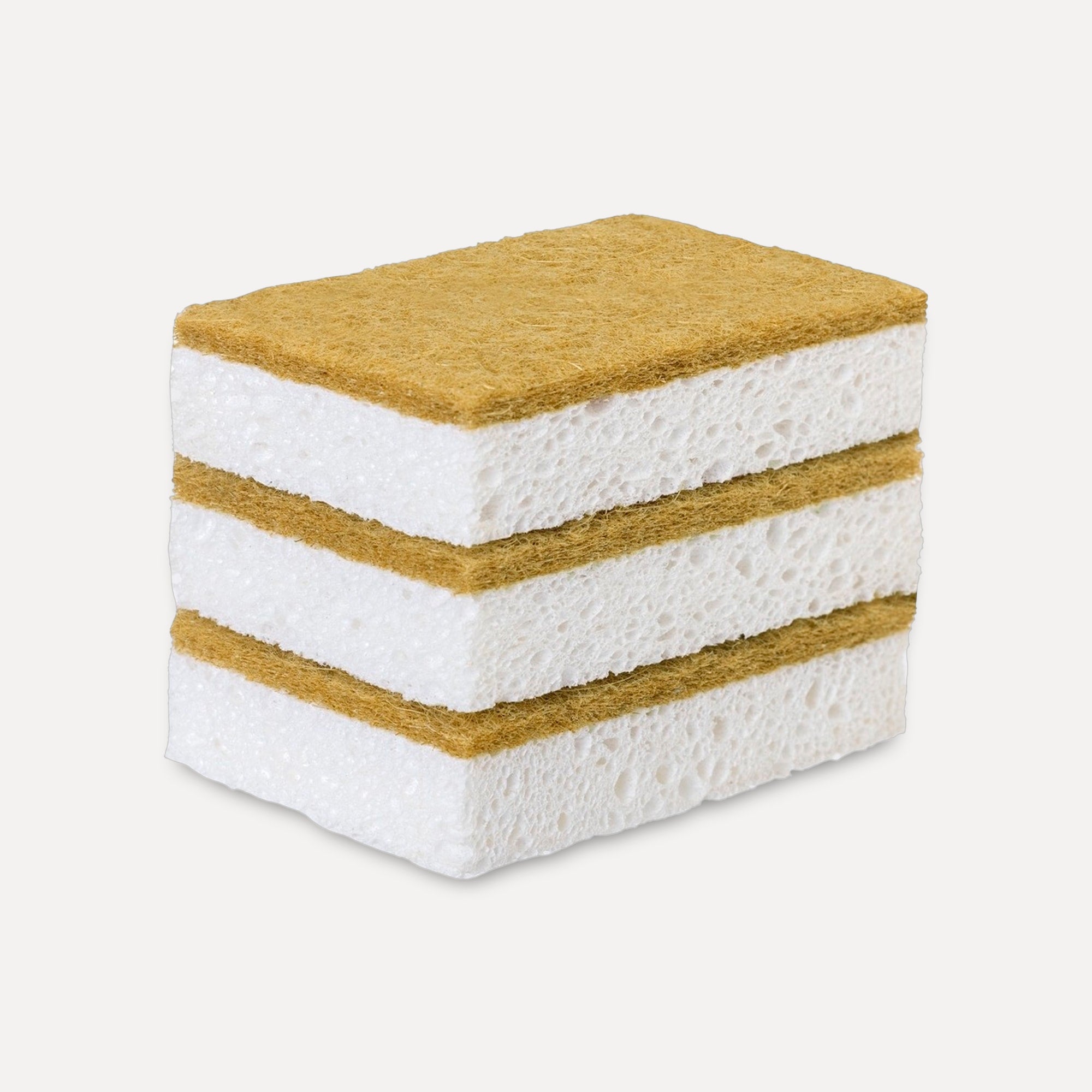 Pack of 3 sisal and cellulose sponges