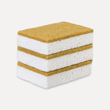 Pack of 3 sisal and cellulose sponges