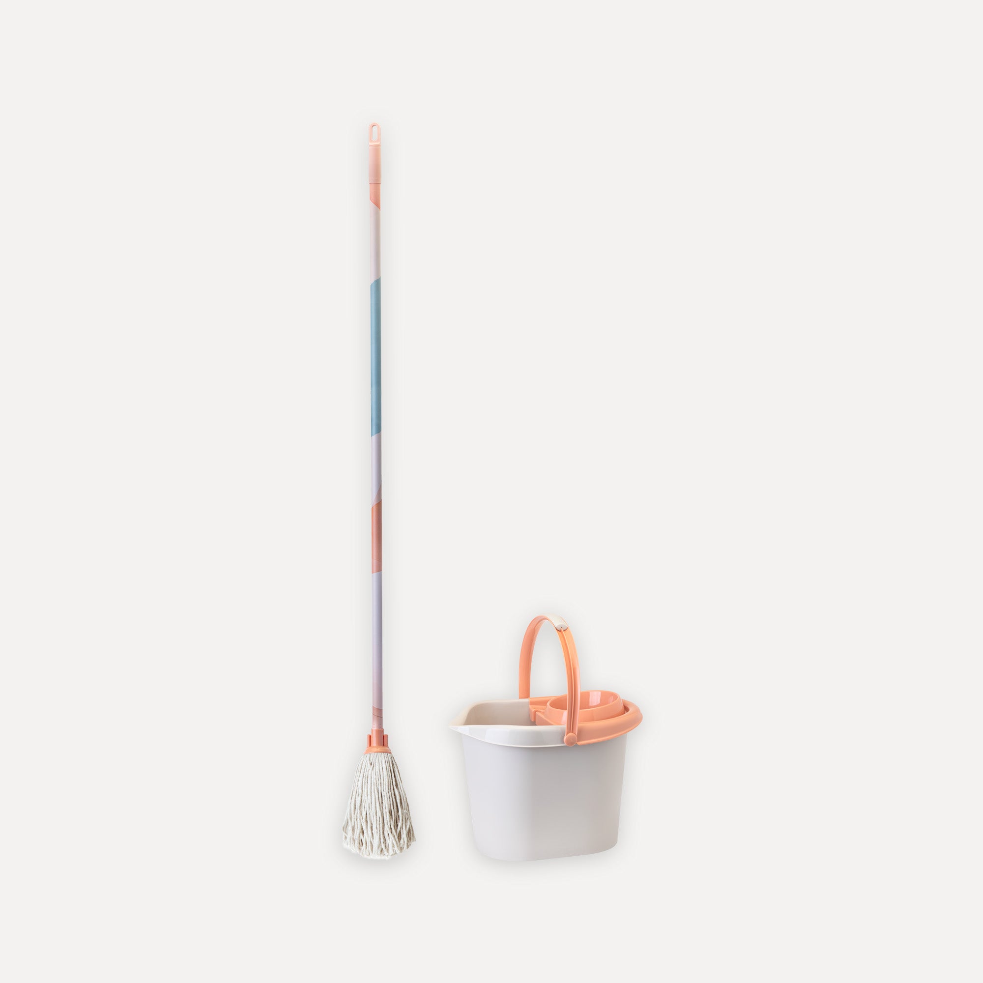 Natural cotton mop set and bucket