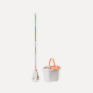 Natural cotton mop set and bucket