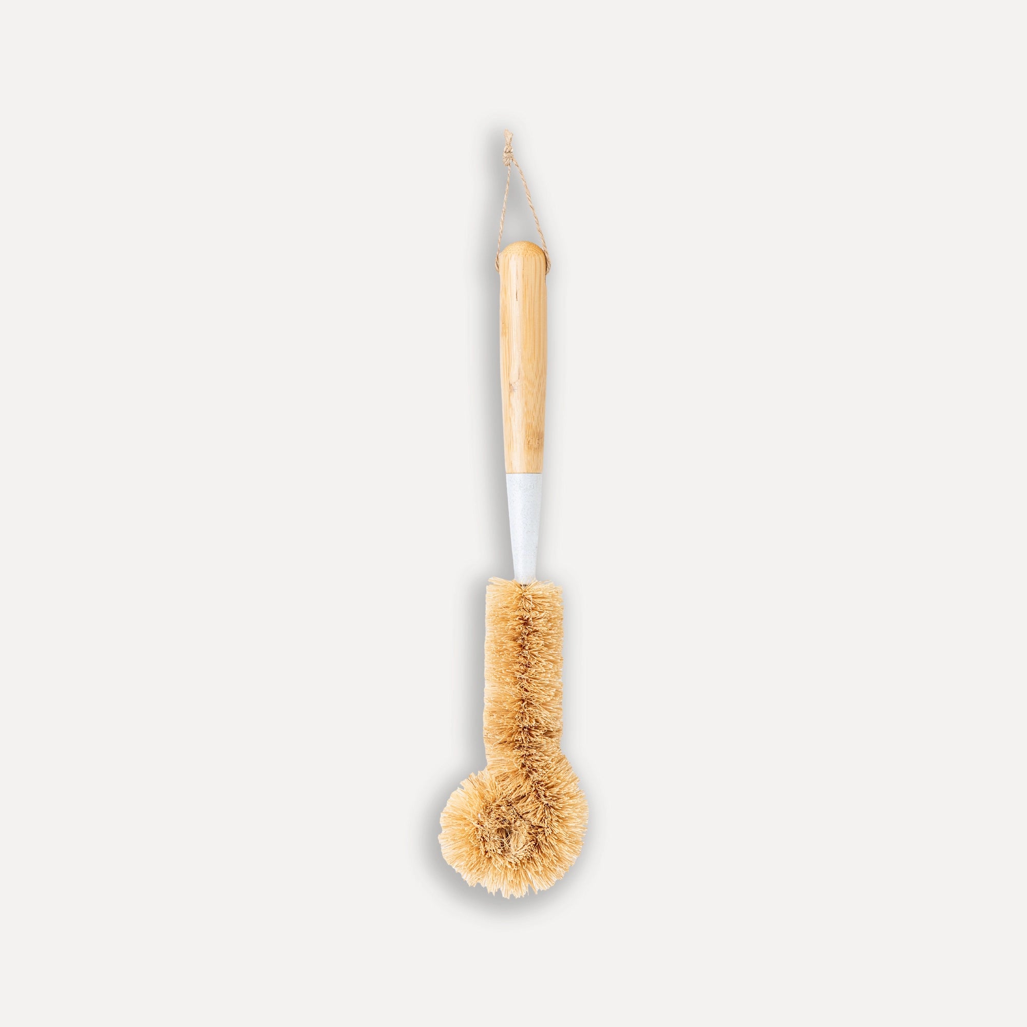 Brosse nettoyante pour bouteilles et verres en coco et bambou