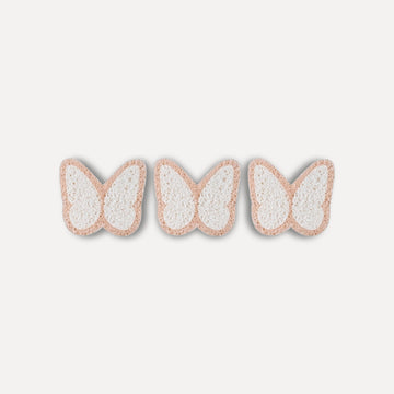 Pack of 3 sisal and cellulose sponges with butterfly design