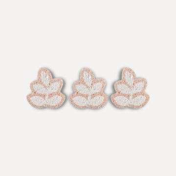 Pack of 3 sisal and cellulose sponges with leaf design