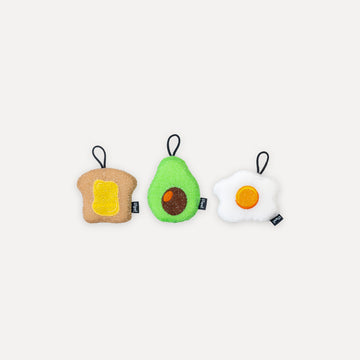 Pack de 3 esponjas con diseños de desayuno