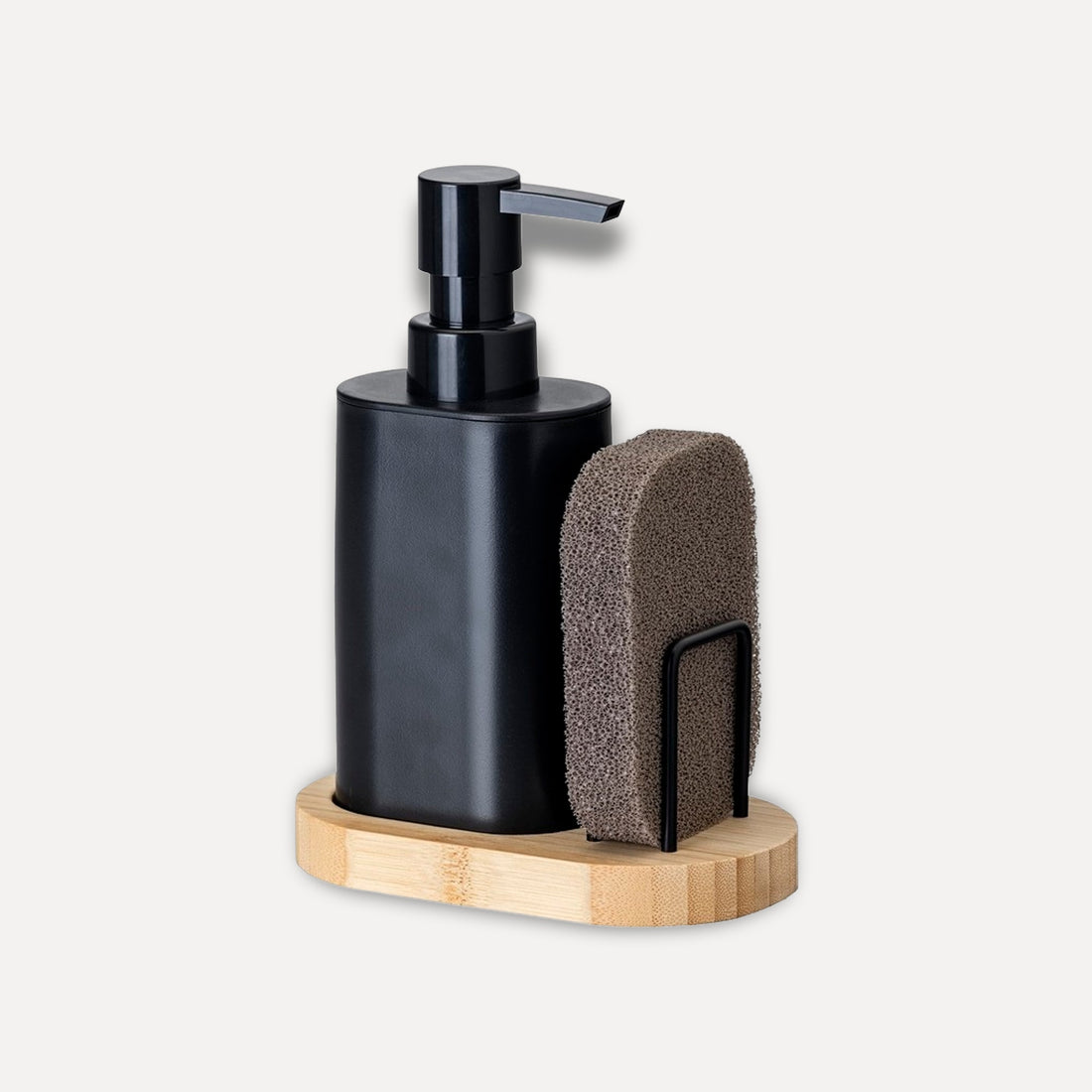 Sustainable sink organizer with soap dispenser