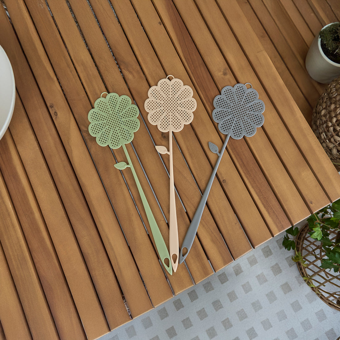 Set de 3 paletas matamoscas
