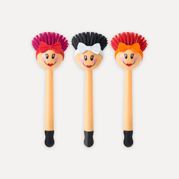 Pack de 3 cepillos lavaplatos con esponja