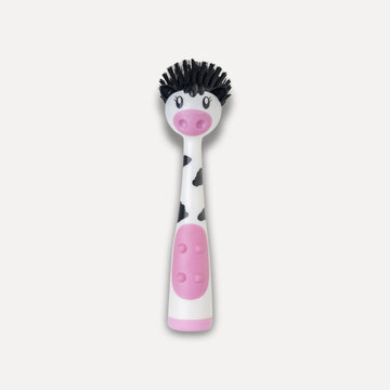 Fun dishwashing brush with soap dispenser