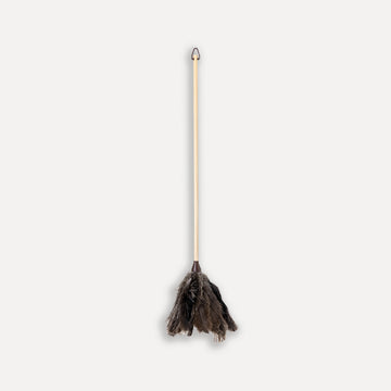 Ostrich feather duster with long handle