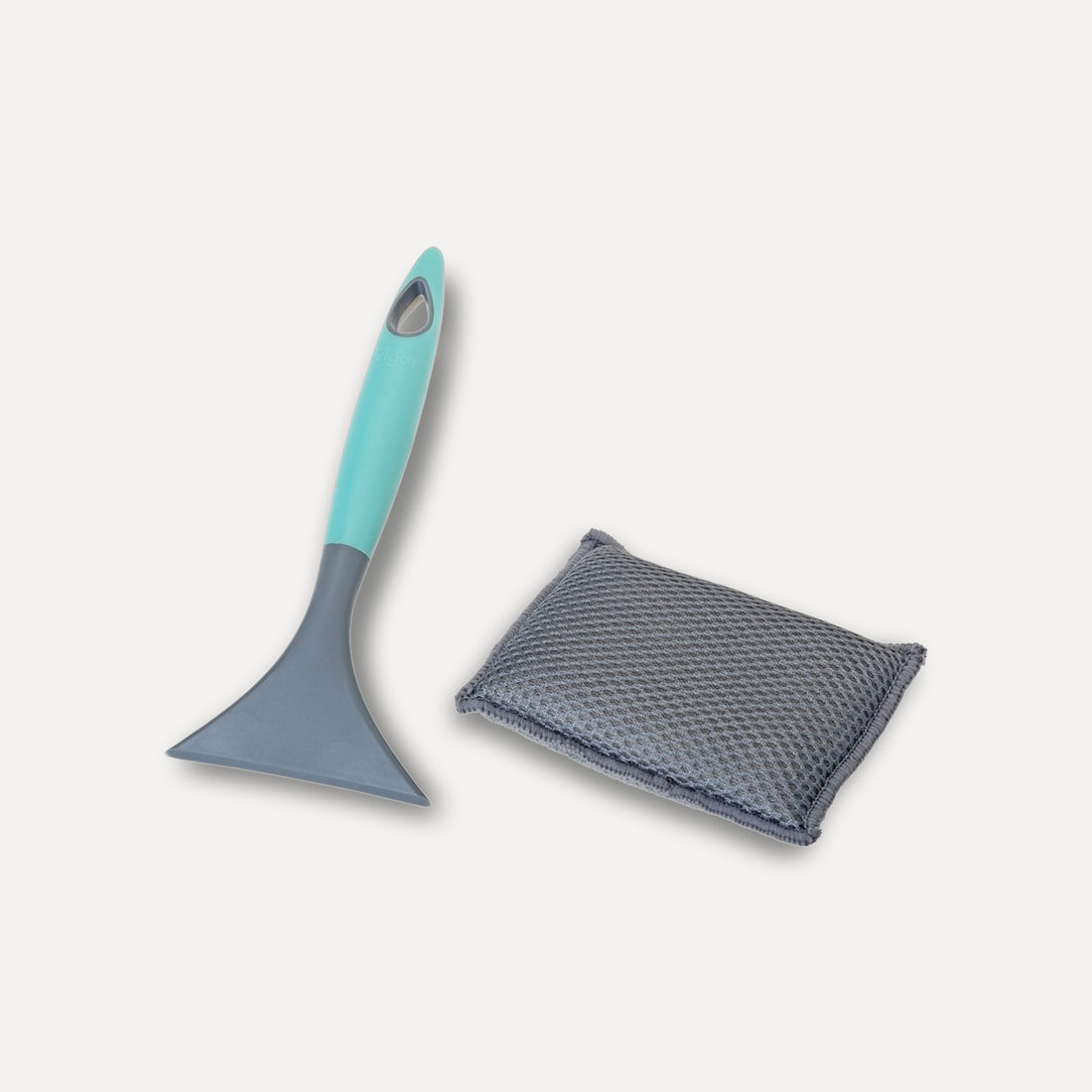 Ceramic hob scraper and sponge set