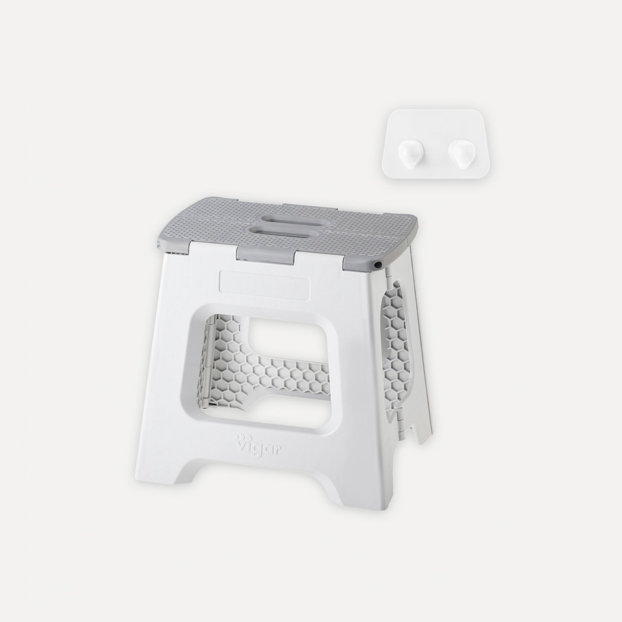 Set taburete plegable 32 cm y percha 3M