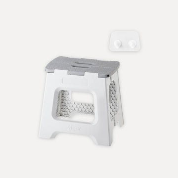 Set taburete plegable 32 cm y percha 3M