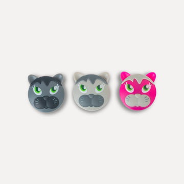 Pack of 3 cat magnet clips