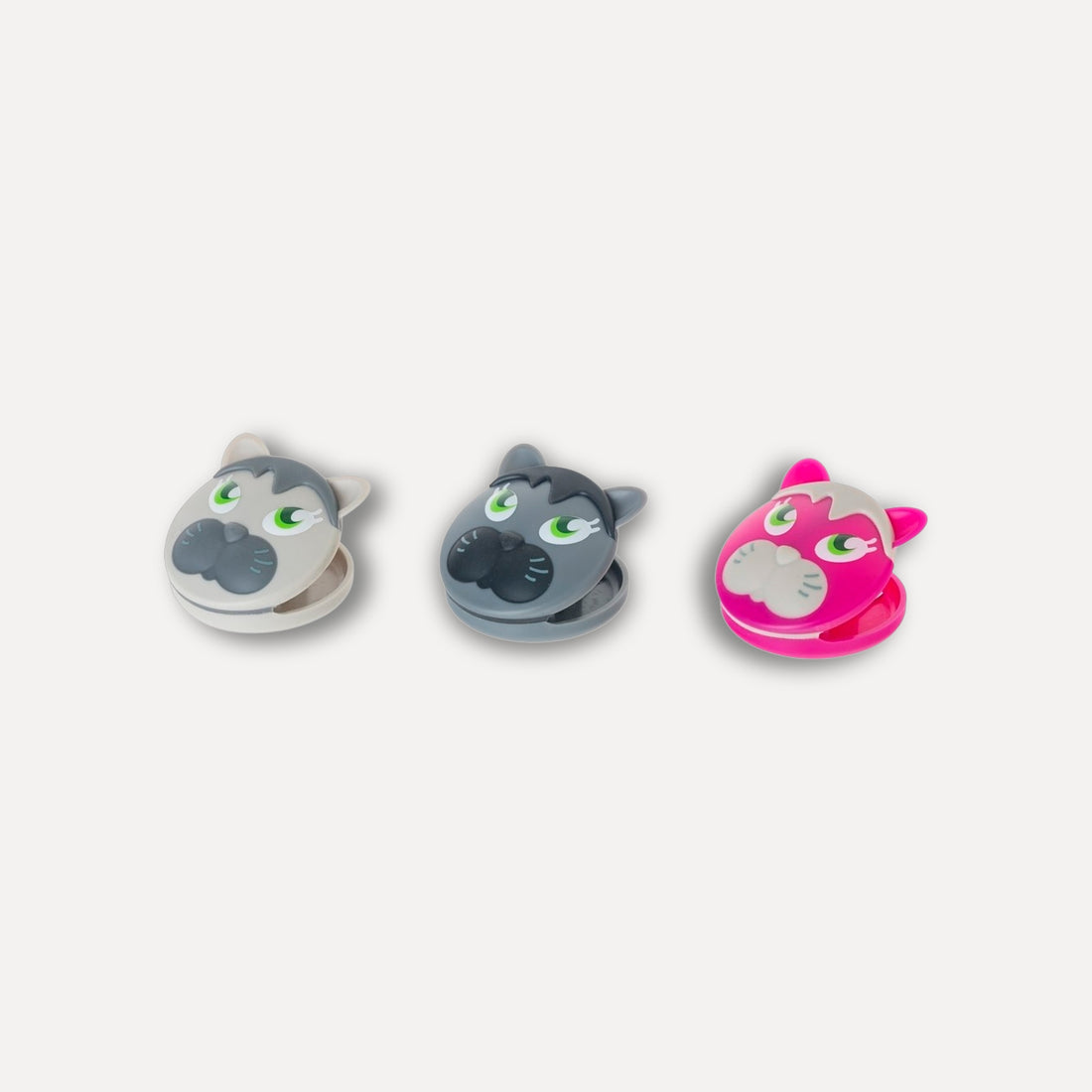 Pack of 3 cat magnet clips