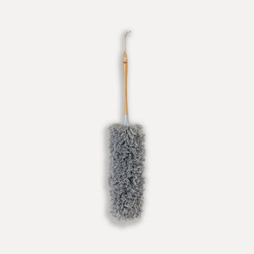 Ergonomic bamboo and microfiber duster